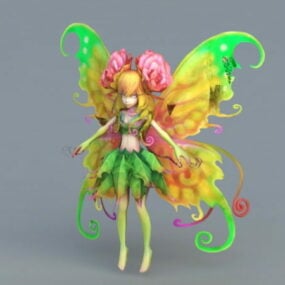 Flower Fairy Girl 3d-modell