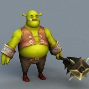 Modello 3d del personaggio di Shrek