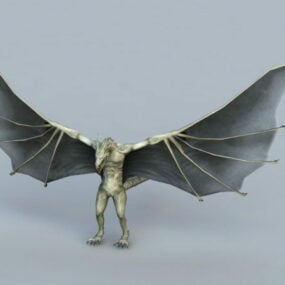 Modello 3d del drago umanoide