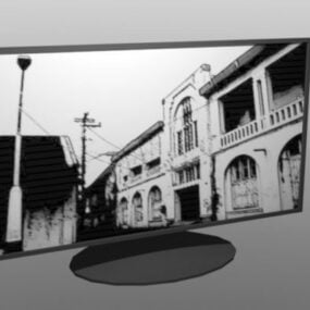 Mô hình tivi LCD 3d