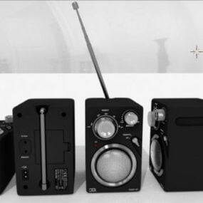 Tragbarer Lautsprecher mit Radio 3D-Modell