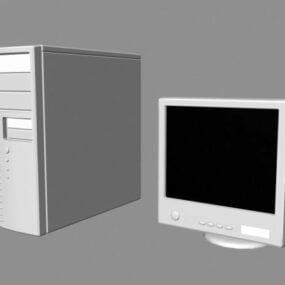 古いデスクトップコンピューターの3Dモデル