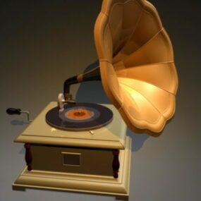 Mô hình 3d Máy ghi âm Gramophone