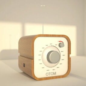 작은 책상 라디오 3d 모델