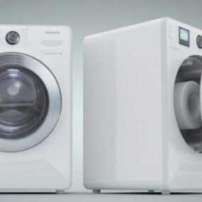 Mô hình máy giặt cửa trước 3d