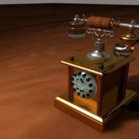 3д модель старинного телефона
