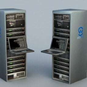 Modelo 3d del servidor del centro de datos