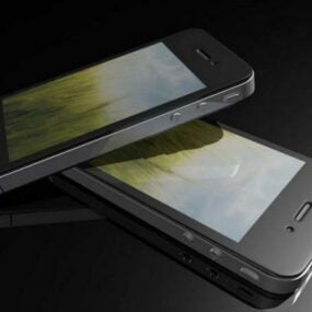Modello 3d di iPhone nero