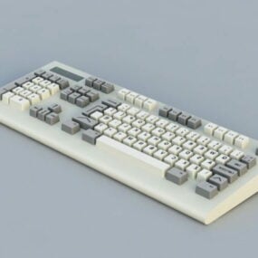 Viejo teclado de computadora modelo 3d