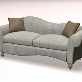Vintage Modern Sofa Loveseat 3d model