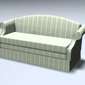 Modelo 3d de sofá com encosto alto