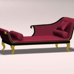 ビクトリア朝の長椅子 3D モデル