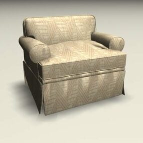 Chaise en tissu d'ameublement modèle 3D