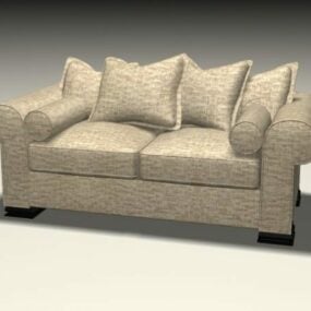 Тканинний диван Loveseat 3d модель