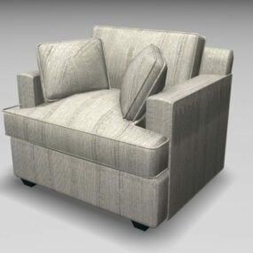 Kursi Sofa Tunggal model 3d