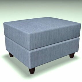 Upholstered Storage Ottoman 3d model