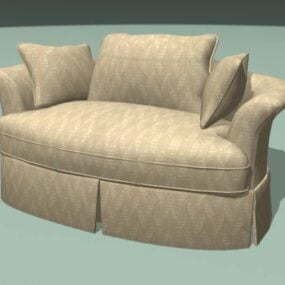 Тканинний диван Loveseat 3d модель