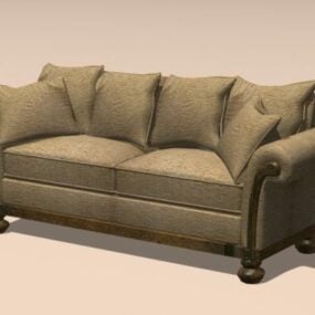 Vintage Loveseat Sofa 3d model