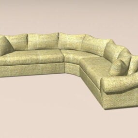 3д модель углового секционного дивана