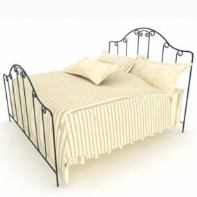 French Iron Bed 3d model