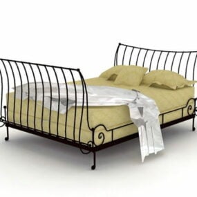 Model 3D żelaznego łóżka w stylu misji