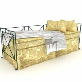 مدل سه بعدی تخت خواب فلزی