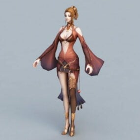 Güzel Elf Kadın Teçhizatı 3D model