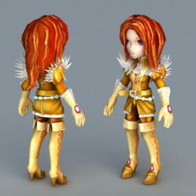 Anime Female Mercenary 3d model