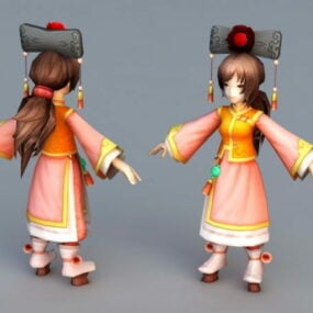Forntida kinesisk prinsessa 3d-modell