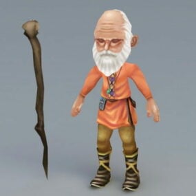 Old Grandfather 3d model