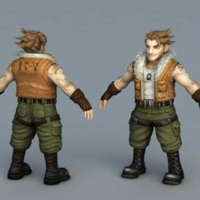 Anime Erkek Paralı Asker 3d modeli