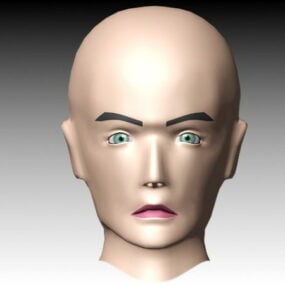 Animación facial de cabeza masculina modelo 3d