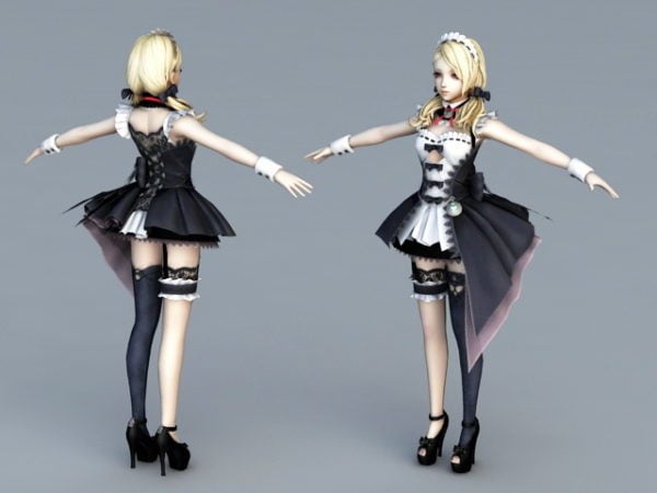 Cute Anime Girl Mage Free 3d Model - .Max, .Obj - Open3dModel