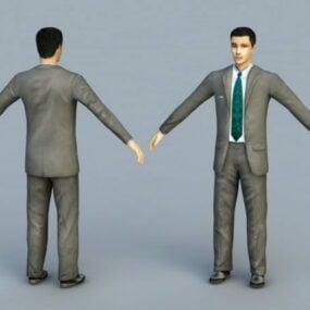 Young Businessman Rig 3d-modell