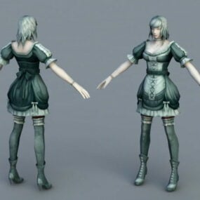 Medieval Servant Girl 3d model