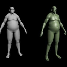 مدل سه بعدی مرد چاق