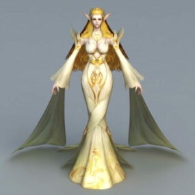 Elf Kadın Kahramanı 3D modeli