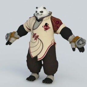 דגם תלת מימד של Panda Warrior