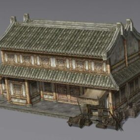 3D-Modell der alten lebenden Häuser