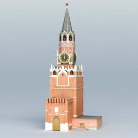 Kreml Tower Spasskaya 3d-malli