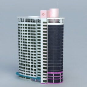 Model 3d Rumah Sakit Kota Modern