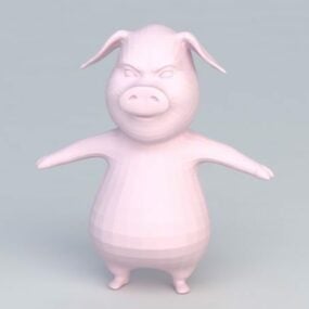 漫画の豚の3Dモデル