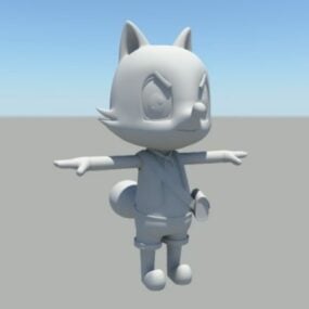Fox-Cartoon-Figur 3D-Modell
