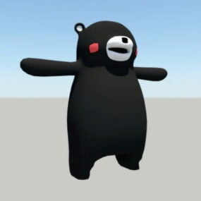 Cartoon Black Bear 3d model