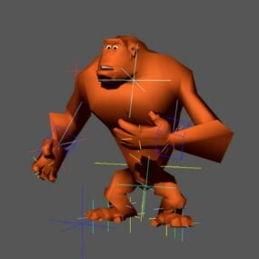 アニメーション猿リグ 3D モデル