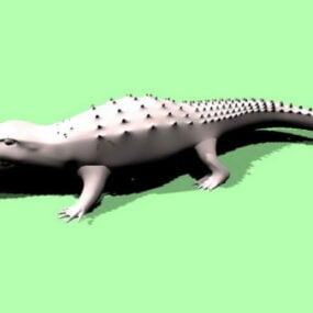 Cartoon Crocodile Low Poly 3d model