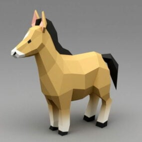 Low Poly Horse 3D-malli