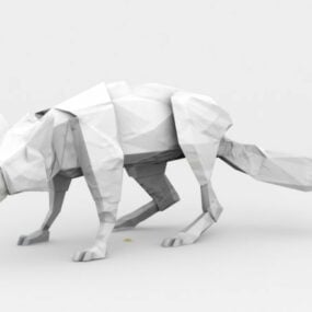 Low Poly Wolf 3d-modell