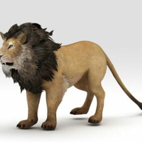 Modelo 3D do Leão Abissínio