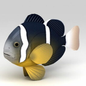 3д модель рыбы-анемоны Кларкса